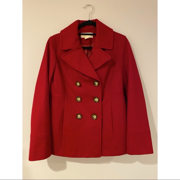 Michael Kors Jackets & Blazers - Michael Kors Red Peacoat